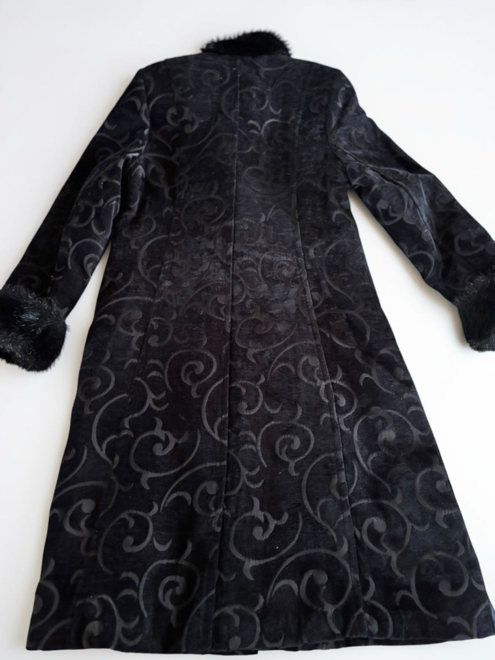 Y2K Faux Fur Trim Coat for Women Holiday Party Dress Jacket S - Picture 2 of 6